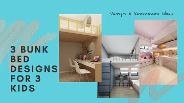 Three Bed Design for Kids | Space Saving Room designs | Bedroom Design for 3 Kids