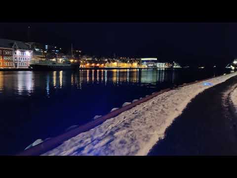 Stavanger at night. 4K. no.1 - 09.02.2024