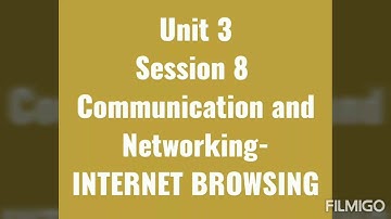 Unit 3 Session 8 Internet Browsing Class IX