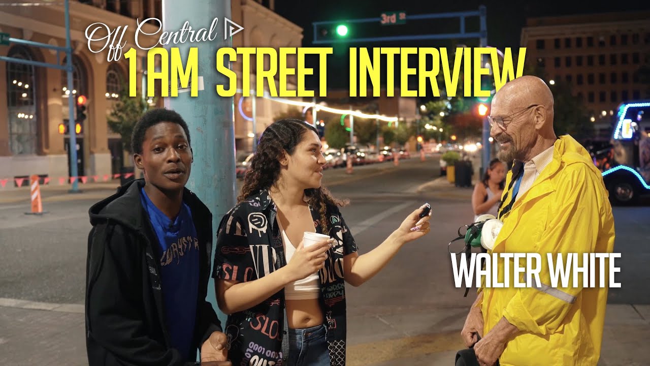 Street Interview Video We found WALTER WHITE from Breaking Bad doing Street Interviews in ...