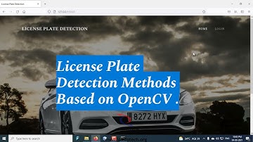 License Plate Detection Methods Based on OpenCV | Python IEEE Final Year Project