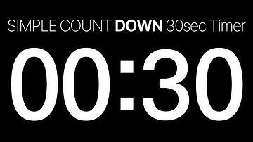 30-Second Countdown Timer: Enhance Your Focus with a Simple Silent Timer. thirty second timer