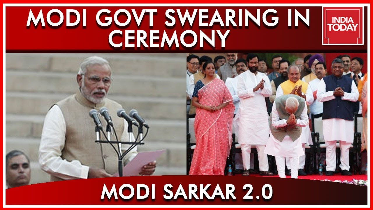 Narendra Modi Takes Oath As Prime Minister Along With 25 Cabinet Ministers  33 MoS  Full Video