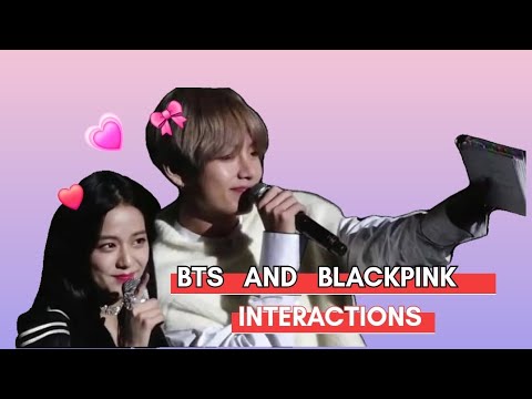 BLACKPINK and BTS interactions must watch #blackpink #bts #vsoo #btsarmy #taehyung #jisoo