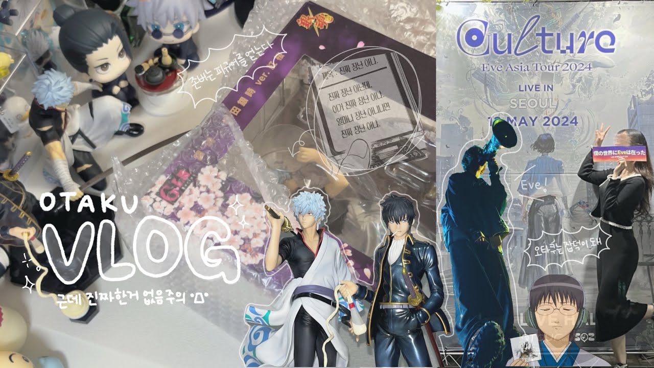 [Vlog] 오타쿠의 주말나기 | Eve이브내한콘서트 | 은혼굿즈깡 | GEM긴토키홍앵피규어