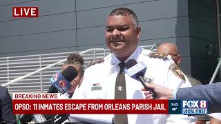 Orleans sheriff addresses media following escape of 11 inmates
