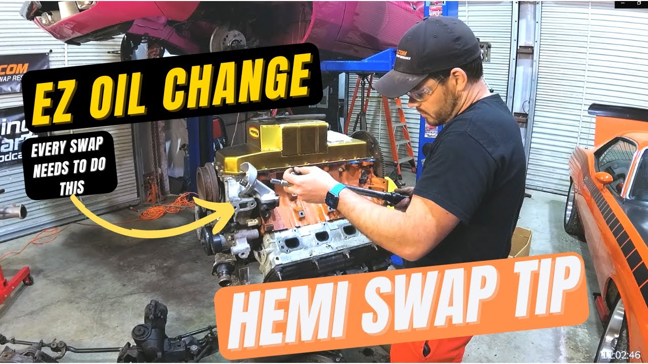 Hemi Swap 45 degree oil filter adapter - Easy oil changes