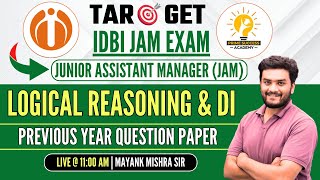 IDBI Junior Assistant Manager Logical Reasoning, Data Analysis & Interpretation Previous Year Paper