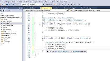 Part 2 : Mode Déconnecté - Dataset Typée - Application Gestion des Commandes