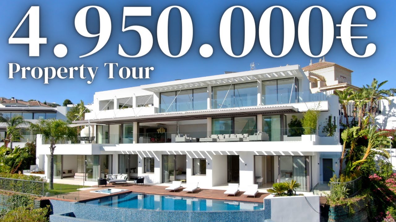 TOURING a Newly Built Modern Dream home with PANORAMIC VIEWS / Marbella