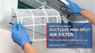 How to Clean Ductless Mini Split Air Filters in 2 Minutes | EMCO Tech Heating & Cooling