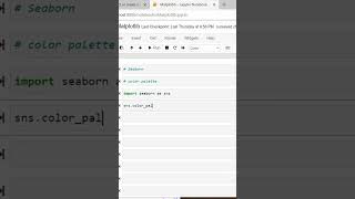 Color palette using seaborn