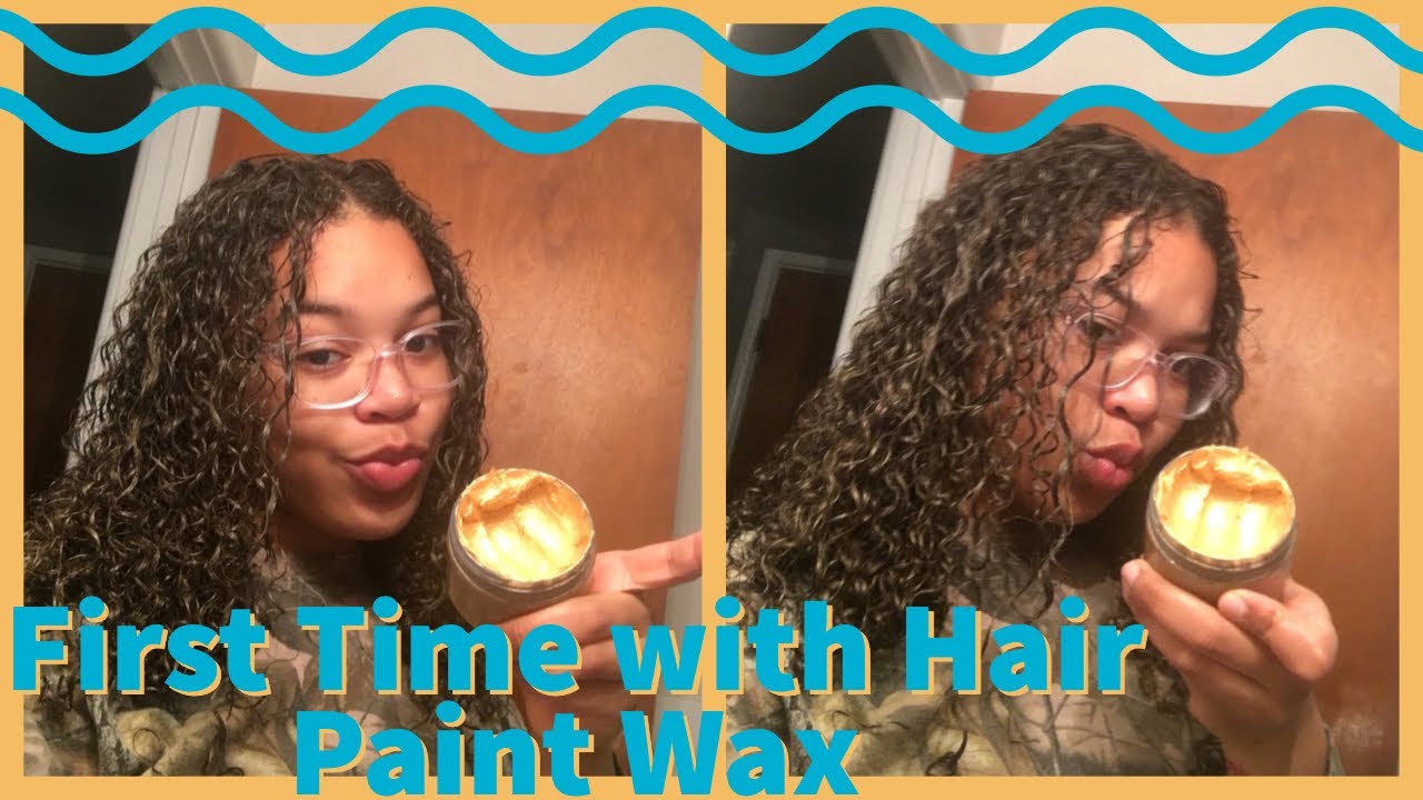 Using Gold Hair Paint Wax on My Dark Brown Curly Hair l LEXI LEE YouTube