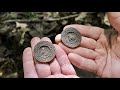 Fancy cat buttons from the 1800s dug up metal detecting this cellar