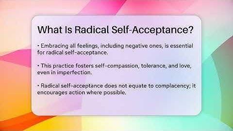 What Is Radical Self-Acceptance? - The Personal Growth Path