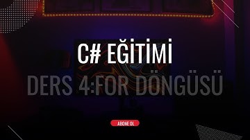 C# FOR DÖNGÜSÜ VİSUAL STUDİO