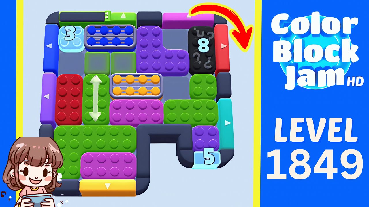 Color Block Jam Level 942 (1849) Solution Walkthrough - YouTube