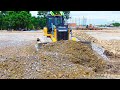 Massive Landfill Project Update Powerful SHANTUI Dozer & 25 Ton Dump Trucks in Action