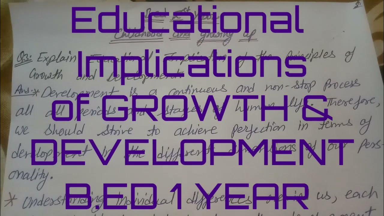 Educational implications of growth development childhood growing