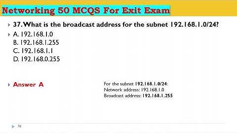 Top 50 IP Address Exit Exam MCQs for Networking & Data Communications
