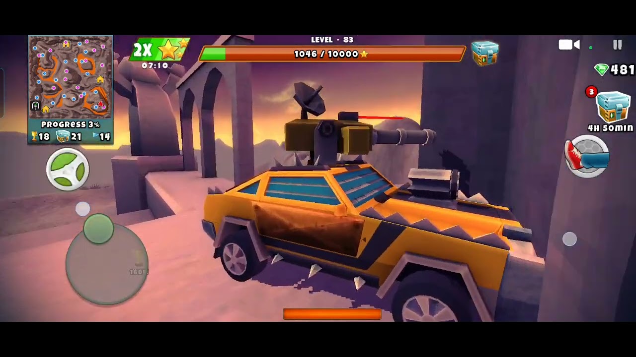 Играю в Zombie Off-road Safari. Обзор на игру (открытие локации Deadland)