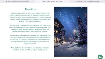 Easy Holiday Decorating Services Website Generator - No Coding