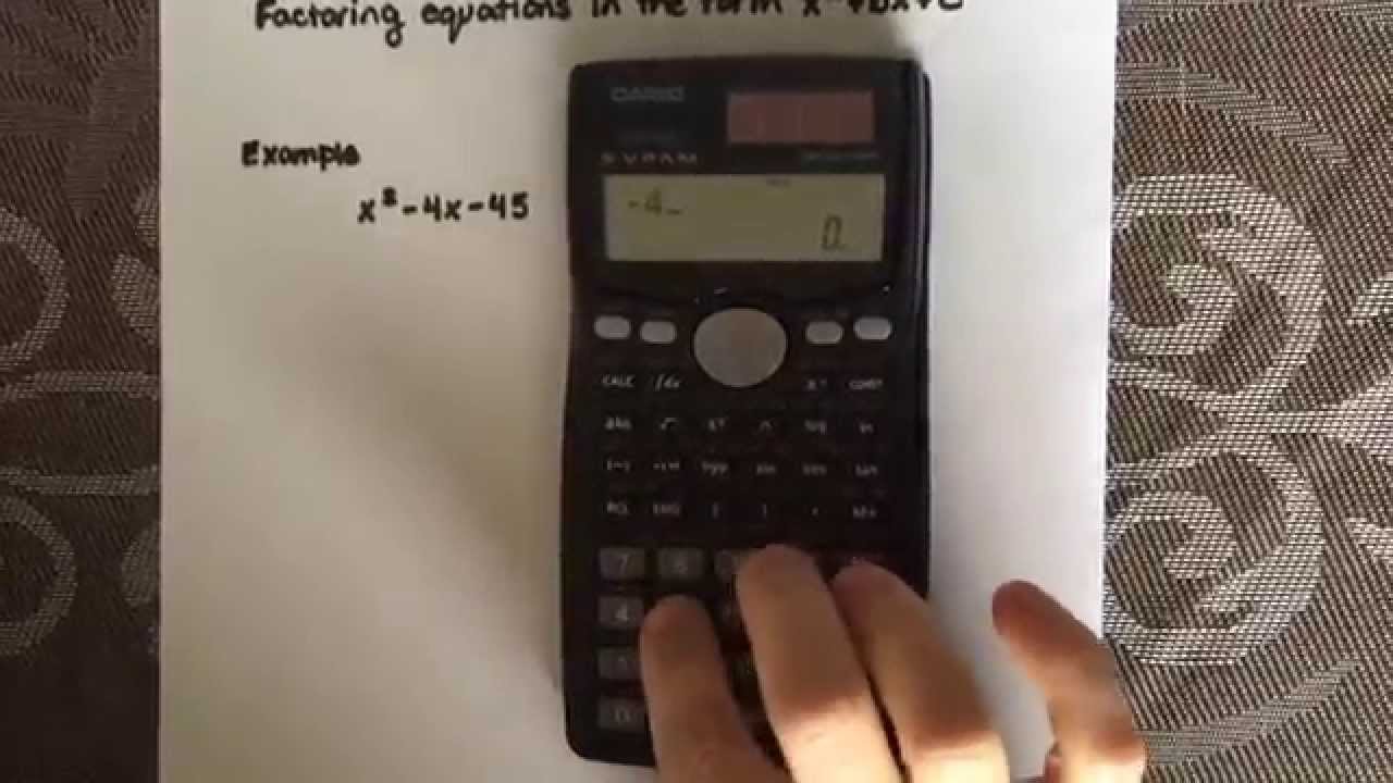 Factoring a simple quadratic equation using a calculator (Casio fx-991MS) -  YouTube