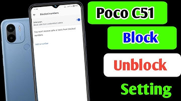 Poco C51 block unblock setting/Poco c51 main number ko block our unblock kaise kare