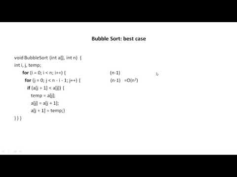 Video: Apa kompleksitas kasus terburuk dari bubble sort?