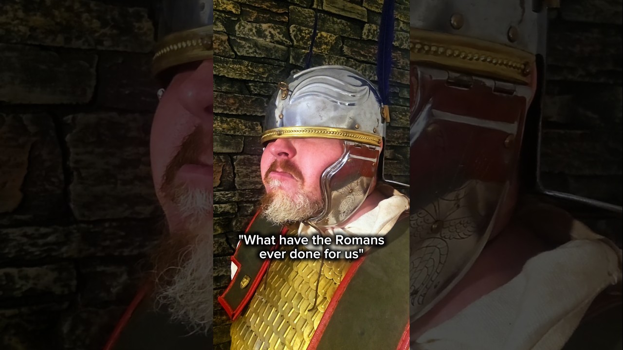 "We bring roads and plumbing""YAY!""It's for war""FUUUU-" #roman #history #armor #cosplay