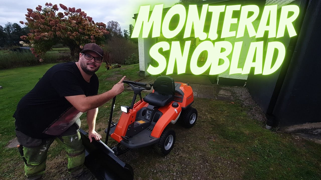 Hur man monterar snöblad på Husqvarna rider 214 tc