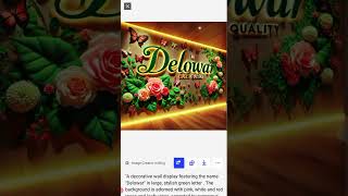 How To Create 3D Name Art Al Image || Name Art Al Image Kaise Banaye #video Delowar name design screenshot 5