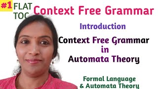 JNTUH Formal language and automata theory | Context free grammar introduction in Automata Theory |