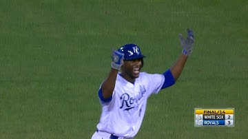 Cain hits a walk-off RBI single in the 14th