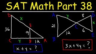 SAT Math Part 38 - Similar Triangles and Proportions - Membership