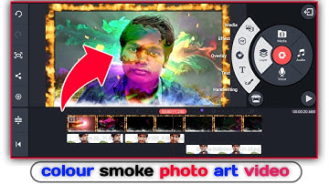Colour smoke photo art video || viral photo art video Kaise banaye || kinemaster video editing