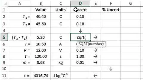 Propagation of errors