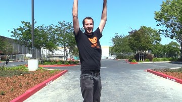 LANCE LEARNS HOW TO POP SHOVE IT OFF A CURB