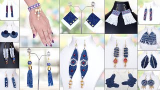 15 Beautiful !! DIY Earrings Jewelry Making || How to Make Old Clothe Reuse Ideas