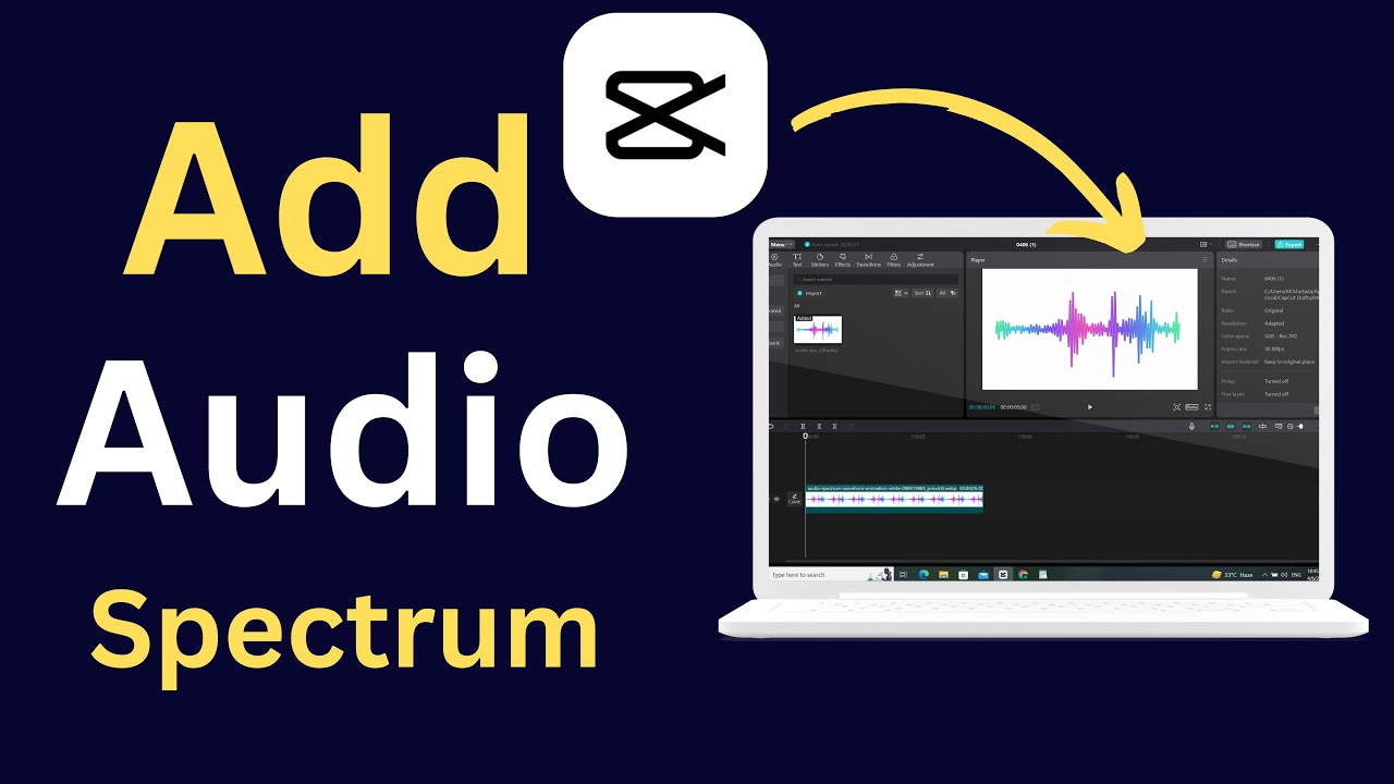 How To Add Audio Spectrum In Capcut Pc Youtube 