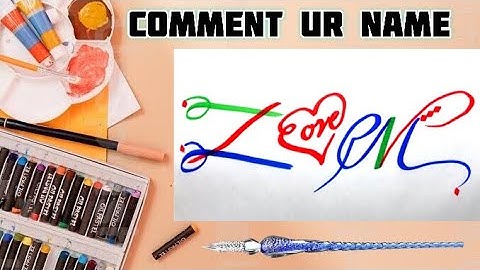 Z love M Name Signature Calligraphy Status | How to Draw, Cursive Calligraphy with Cut Marker