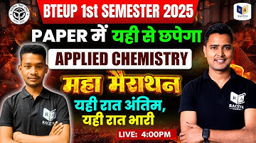 applied chemistry 1st semester polytechnic most important questions 2025 | marathon class