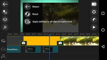 PowerDirector Android App 53 Hue and Apply Setting to All Clips