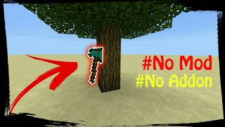 ♣Minecraft Pe: How To Do The "Axe In The Tree" Trick!?