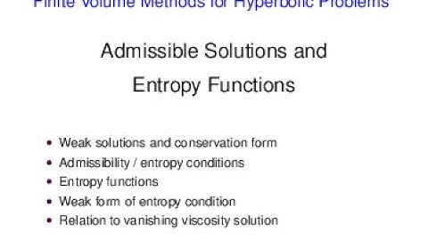 FVMHP15   Admissible Solutions and Entropy Functions