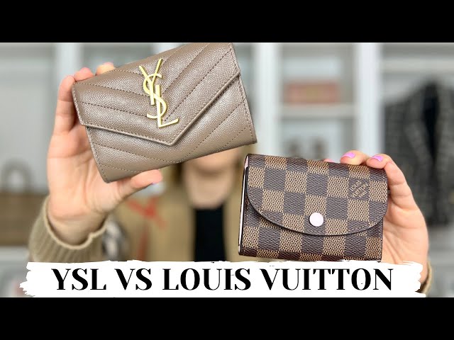 LOUIS VUITTON BUSINESS CARD HOLDER VS ROSALIE COIN PURSE / LV WALLET  COMPARISON, REVIEW & WHAT FITS 