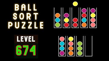 BALL SORT PUZZLE | LEVEL 674 🔵Ⓜ️🤑🤪🏀🧶🥍⚾😋⚽🥎©️🅾️🆒