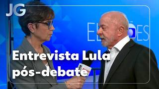 JG: Lula speaks with Renata Lo Prete after Globo Debate