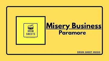 Misery Business - Paramore / Drum Sheet Music