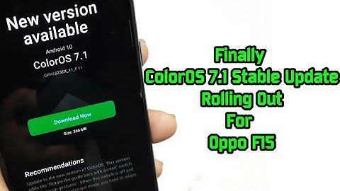 Finally Oppo F15 Main ColorOS 7.1 Stable Update Rolling Out Start Hua | Oppo F15 ColorOS 7.1 Stable